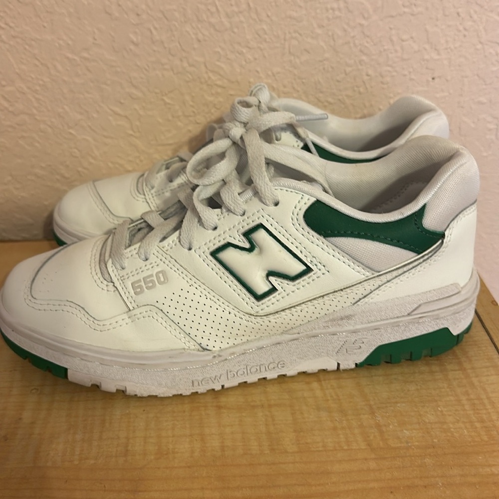 New balance 550 white and green
